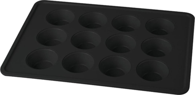 Tepsi për muffin BERLINGERHAUS BH-7876, 12 kube, jo-ngjitëse, e zezë mat