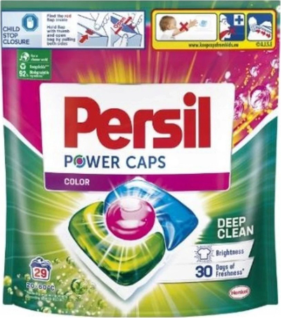 Detergjent me kapsula Persil Power Caps, 3 dhoma, për me ruajt ngjyrat