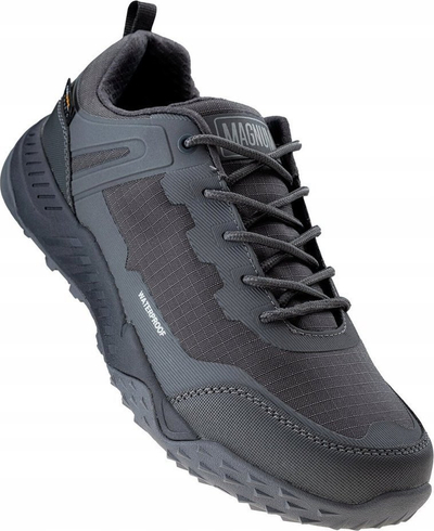 Atlete për burra Magnum Bondsteel Low WP CM 92800346458, që s’i hyn uji, me taban gome antirrëshqitës, gri e errët
