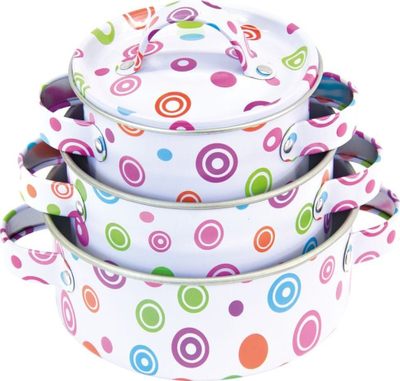 Сет кујнски играчки Legler Enamel Cookware Set, 11 парчиња, емајлиран метал, шарен
