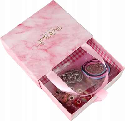 Set rruaza princeshë Smily Play Princess Beads, lodër kreative, rozë