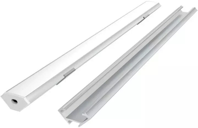 Површински алуминиумски профил ЛЕД лајт PRIME 218055, 3 m, сребрен