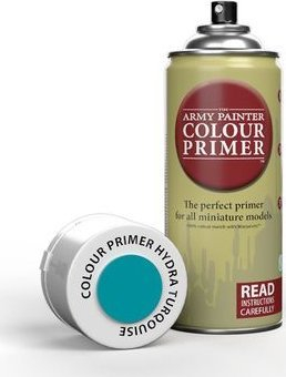 Sprej primer The Army Painter Hydra Turquoise, akrilik 400 ml, për miniatura, ngjyrë turkeze