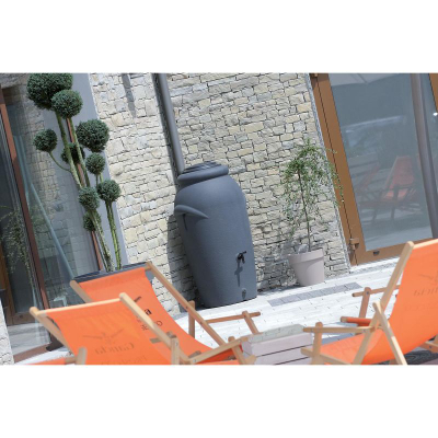 Rezervuar uji shiu Prosperplast AquaCan 210L, polietilen rezistent, dekorativ, gri