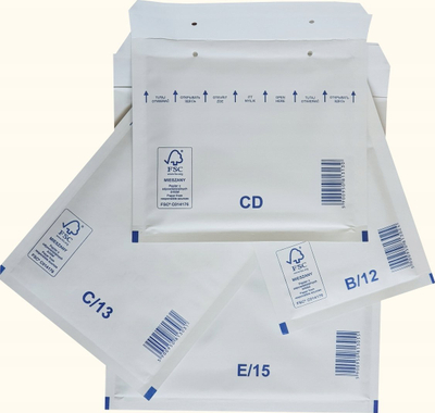 Zarf me flluska Emerson A/11 EMERSON iKO0120x175x200, pako me 200 copë, i bardhë