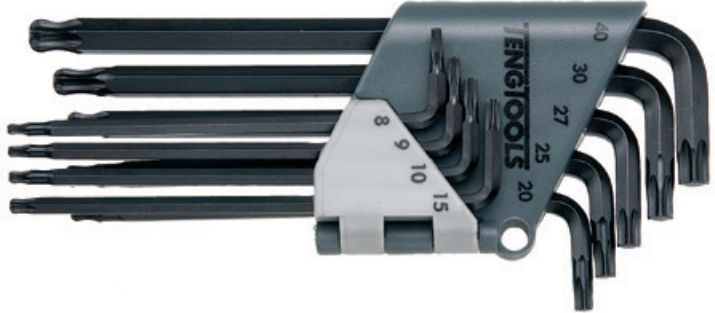 Set çelësash Teng Tools Torx L-type T8 - T40