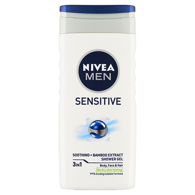 Set për meshkuj Nivea Fresh Sensitive, xhel dushi 250 ml + antiperspirant sprej 150 ml + krem universal për lëkurë 30 ml