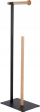 Mbajtës letre tualeti Present Time Bamboo Accent Deluxe, metal, i zi