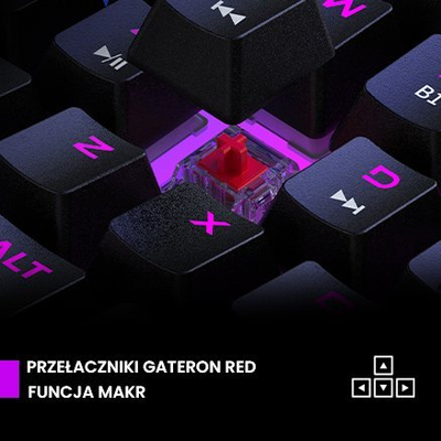 Tastierë Preyon Red All Claw Gateron Red, US, e zezë