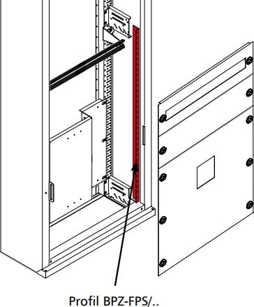 Profil montimi Eaton BPZ-FPS/1450, për mbulesa frontale, 1450 mm, metalik