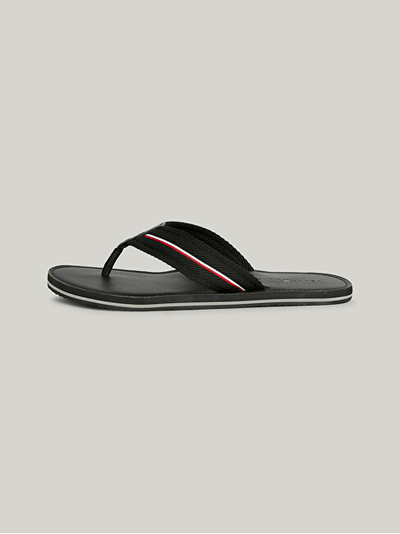 Sandale plazhi për meshkuj Tommy Hilfiger, të zeza