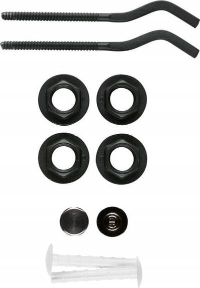 Set tapa dhe grepa radiatori KFA 878-200-81, 1"x1/2", për radiator alumini, i zi