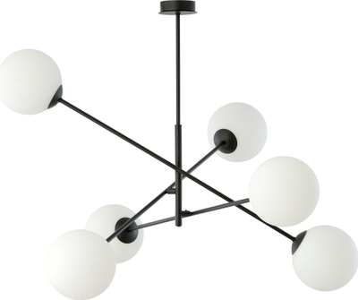 Лустер LAINA, 6x40W, грло E14, црно и бело