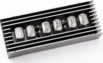Orë tavoline Noyce Joyce Nixie Clock KIT, 6 tuba IN-12, Bluetooth, e zezë