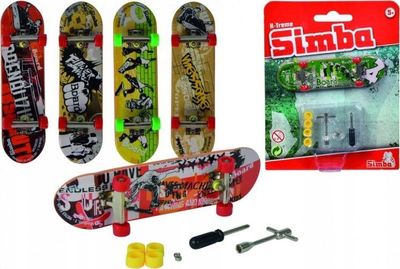 Finger skateboard SIMBA DICKIE GROUP X-Treme Color, me aksesorë, assortiment, shumëngjyrësh