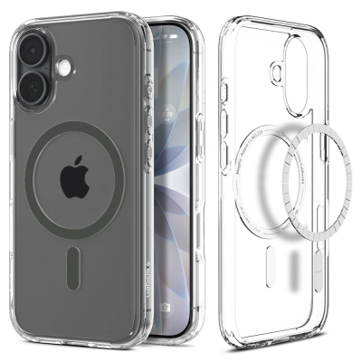 Kapak telefoni Spigen Ultra Hybrid MagFit për iPhone, MagSafe, transparent