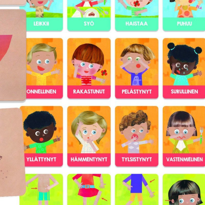 Loja edukative Headu Flashcards Emotions and Actions Montessori, 40 letra, për moshën 1-4 vjeç, shumëngjyrëshe