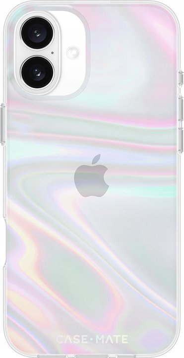 Mbështjellës telefoni Case Mate Soap Bubble, për iPhone 16 Plus, iridescent
