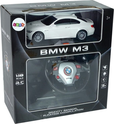 Makinë me telekomandë import leantoys BMW M3 (9723), e bardhë