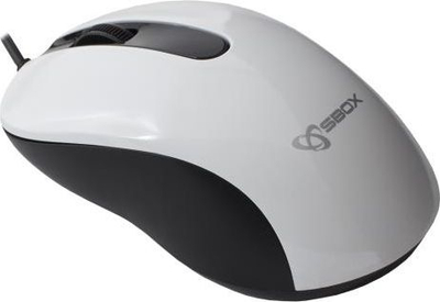 Оптички глушец SBOX M-901, со кабел, УСБ, бел