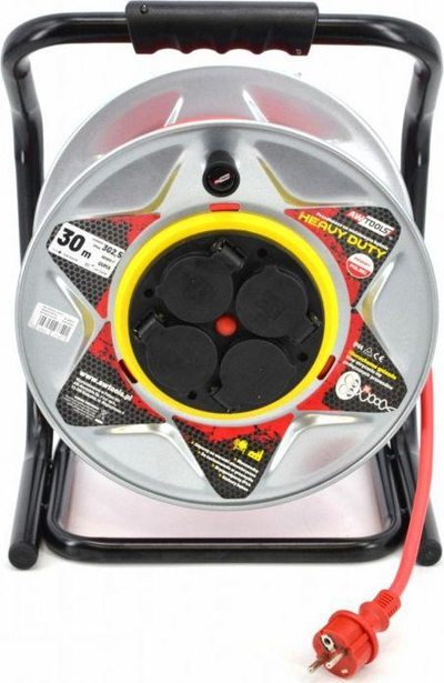 Rrotull me kabllo zgjatëse AWTools Heavy Duty, 40 m, 3680 W, e kuqe