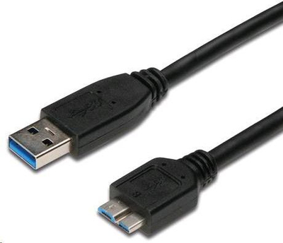 Kabllo PremiumCord USB-A - microUSB, 2m, e zezë