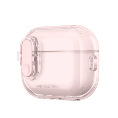 Заштитна кутија AmazingThing Minimal за AirPods Pro 2, TPU, проѕирна, розова