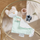 Mbajtëse për meme Nattou Doudou Fox, 19 cm, Flo Mint Green