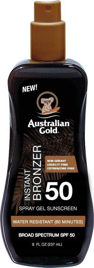 Spray dielli Australian Gold Instant Bronzer, SPF 50, 237 ml