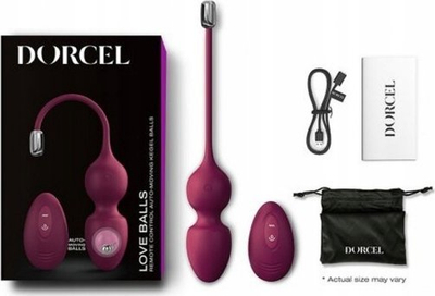 Toptha Kegel Dorcel Love Balls Plum, përforcim i muskujve të pelvisit, ngjyrë lejla e errët