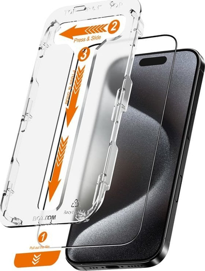 Xham mbrojtës Crong për iPhone 16 Pro, Tempered Glass 9H, set 2 copë, i tejdukshëm