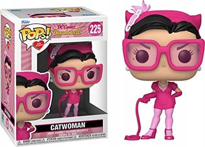 Figurë koleksionuese Funko Pop Heroes Bombshell Catwoman, 12cm, edicion Breast Cancer Awareness, rozë