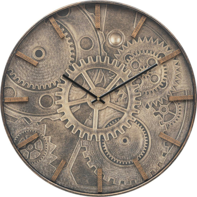 Orë murale Atmosphera Deyan Glass Clock, 50cm, xham, kafe