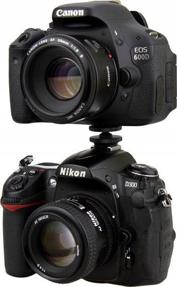 Adapter hot shoe për DSLR, konvertues montimi, filetë 1/4"-20, i zi