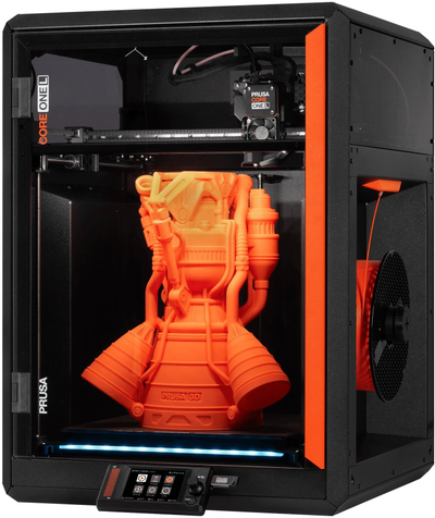 Printer 3D Prusa CORE One L, dhomë e mbyllur, volum i madh printimi, i zi portokalli