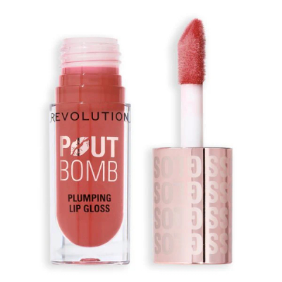 Shkëlqyes për buzë Revolution Pout Bomb Plumping, Melba Warm Peach, 4.6 ml