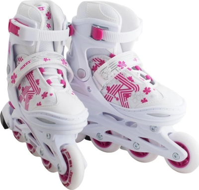 Ролери Roces Jokey 3.0 Girls, прилагодливи, ABEC 3, бели розови