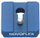 Pllakë montimi Novoflex Q=PLATE Vertical, 42x42mm, fileto 3/8", blu
