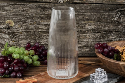 Vazo qelqi Stripes, 21.5 cm, transparente