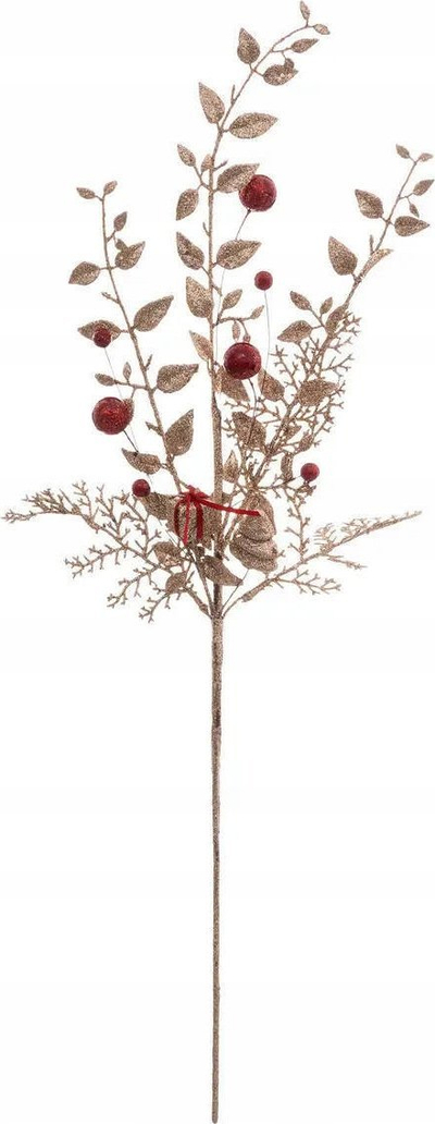 Degë dekorative Atmosphera Christmas, 75 cm, plastike, ngjyrë ari shampanje