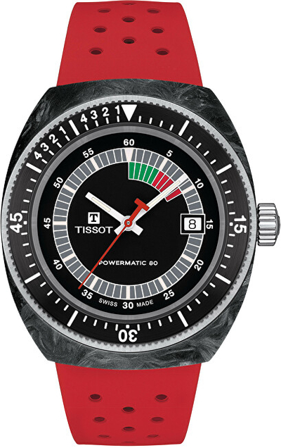 Orë dore Tissot Sideral Powermatic 80 Automatic T145.407.97.057.02, e zezë/kuqe