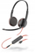Kufje Plantronics Blackwire C3225, me mikrofon, me kabllo, të zeza