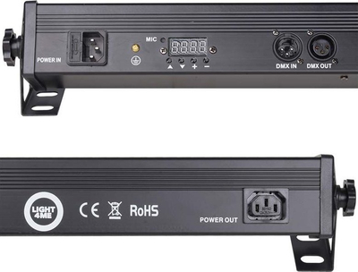 Shirit LED për skenë Light4Me DECO 24 RGB, 24 LED, DMX, i zi