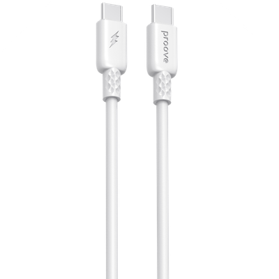 Kabllo karikimi Proove GridLine Type-C në Type-C, 60W, 1m, e bardhë