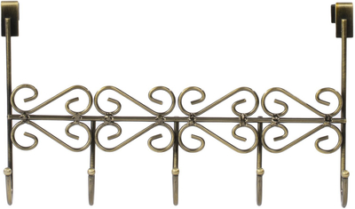 Закачалка со куки Domoletti Hanger, 5 куки, 252x84.5x146 cm, боја антички бронза
