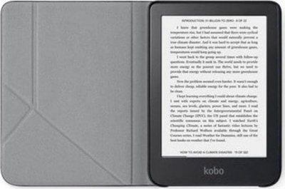Këllëf sleepcover për lexues elektronik Kobo Clara 2E, folio, i zi