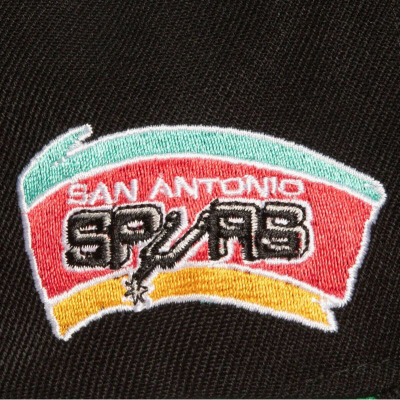 Kapele Mitchell & Ness NBA San Antonio Spurs Triple Play Snapback, e zezë
