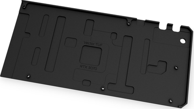 Backplate grafike EKWB EK-Quantum Vector TUF RTX 3070, për ASUS TUF RTX 3070, metal, i zi