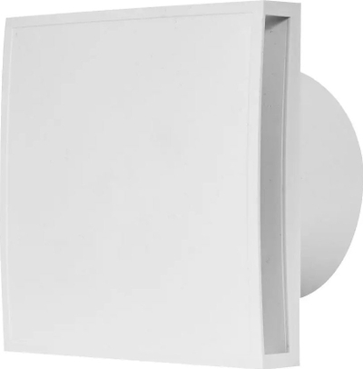 Ventilator banjo EUROPLAST, 100mm 4", ndizet nga çelësi i dritës, plastik, i bardhë