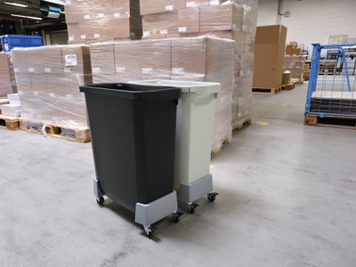 Karrocë koshash Durable DURABIN Waste Cart, për 60L, me rrota, gri grafit